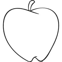 manzana con piel icono