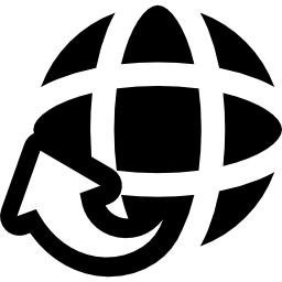 矢印の付いた地球儀 icon