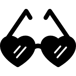 Солнцезащитные очки в форме сердца иконка