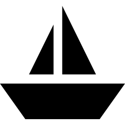 bateau à voile papper Icône