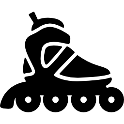 linea roller skate icona