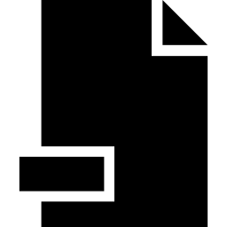 빼기 기호가있는 문서 icon