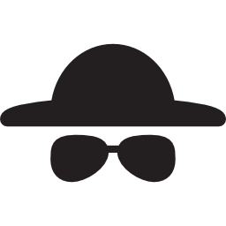 sombrero y gafas de sol icono
