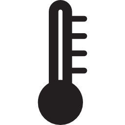 Thermometer with no heat icon
