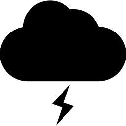 nube de tormenta de trueno icono
