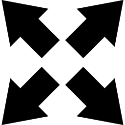 expandir cuatro flechas icono