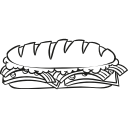 Длинный бутерброд иконка