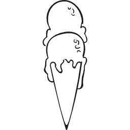 두 개의 공 아이스크림 콘 icon