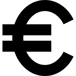 símbolo da moeda euro Ícone