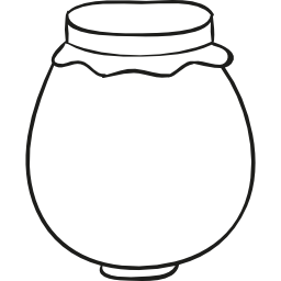 doodle de tarro de mermelada icono