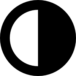 contrast ronde knop icoon