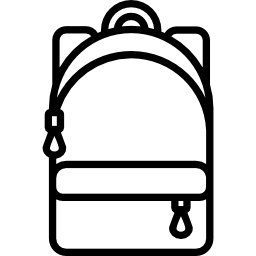 Children backpack icon