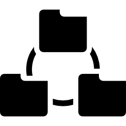 carpeta interconectada icono