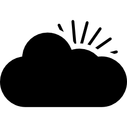 Sun covered by clouds icon