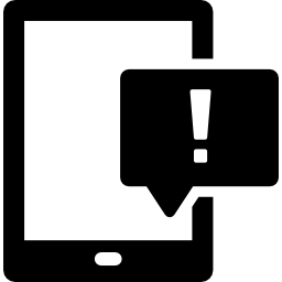 waarschuwingsbord mobiel icoon