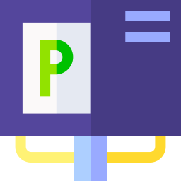 Parking sign icon