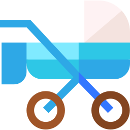 Baby carriage icon