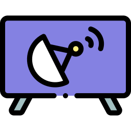 televisión satelital icono