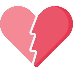 Broken heart icon