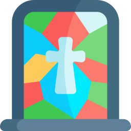 Stained glass window icon