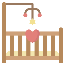 lit de bébé Icône