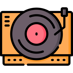 Vinyl record player icon