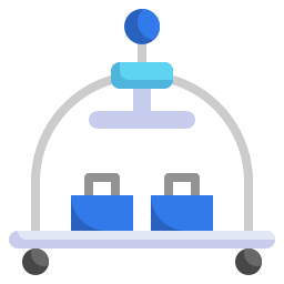 Luggage cart icon