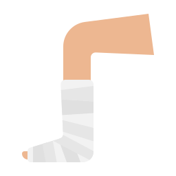 Сломанная нога иконка
