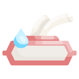 salviettine detergenti icona