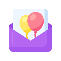 Birthday invitation icon