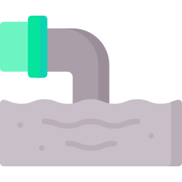 la contaminación del agua icono