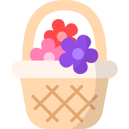 Flower basket icon