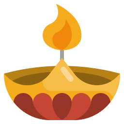 Diwali lamp icon