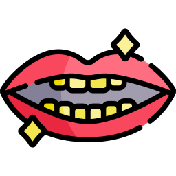 Gold teeth icon