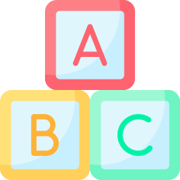bloque abecedario icono