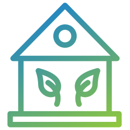 Green house icon