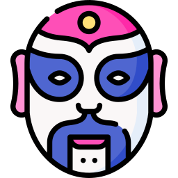 maschera cinese icona