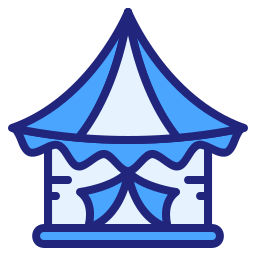 namiot cyrkowy ikona