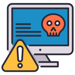 Cyber attack icon