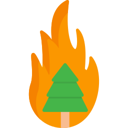 brandende boom icoon