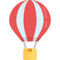 Hot air balloon icon