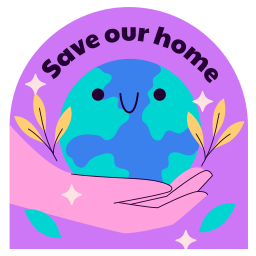 Save the planet sticker