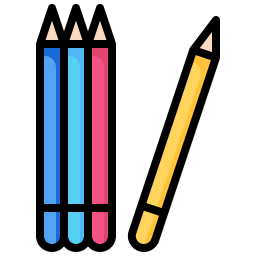 gekleurd potlood icoon