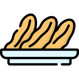 banana frita icono