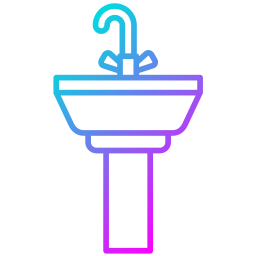 Hair wash sink icon