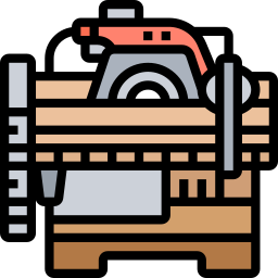 Saw machine icon