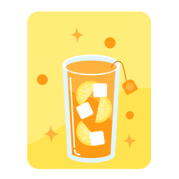 Lemon tea icon