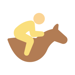 las carreras de caballos icono