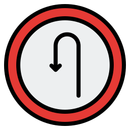 flecha inversa icono