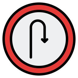flecha inversa icono